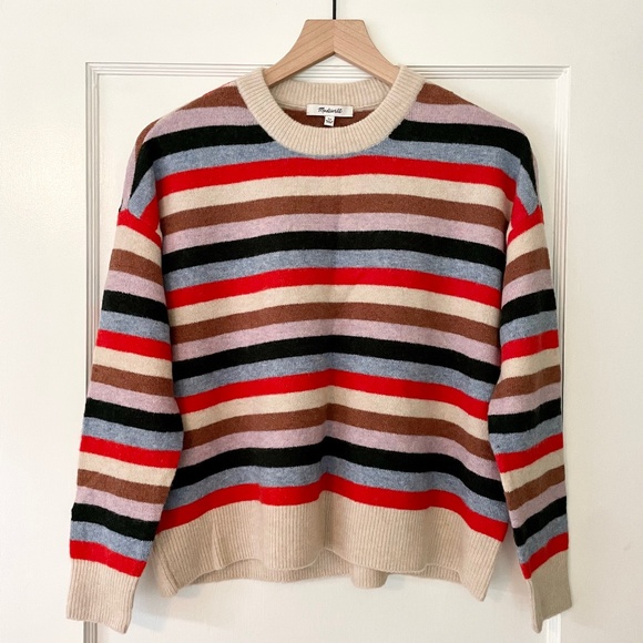 Madewell Sweaters - ✨NWT✨ MADEWELL James Striped Wool Blend Pullover Sweater in Heather Torch XS, L